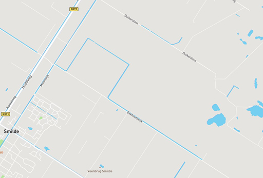 kaart waarop de Eekhoutswijk is ingetekend
