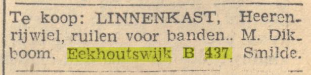 Linnenkast: Provinciale Drentsche en Asser courant 7december 1946