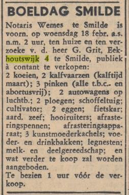 Boeldag Eekhoutswijk: Provinciaalse Drentsche en Asser courant 14 februari 1959